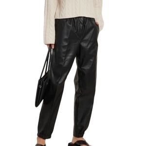 Zara leather joggers . size XS